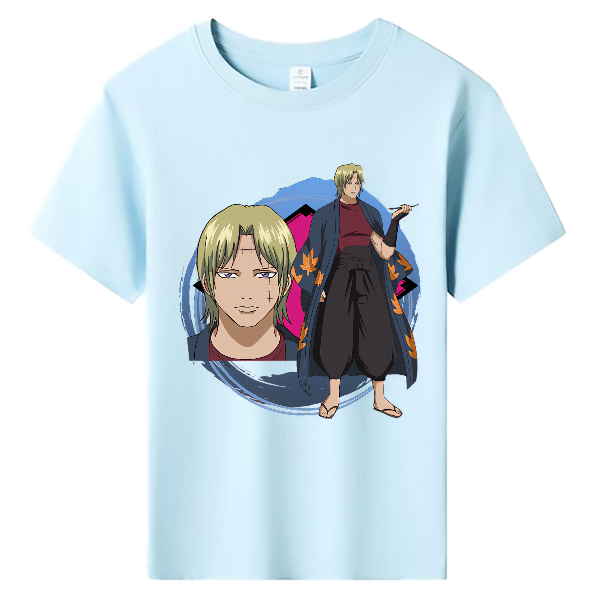 （画像用） ぎんたま 坂田銀時（さかたぎんとき） 神楽 志村新八（しむら しんぱち） GINTAMA Sakata Gintoki Kagura Shimura Shinpachi 綿100％キッズTシャツ（フロントプリント）